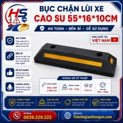 Bục chặn lùi bánh xe cao su 55*16*10cm | Bảo Hộ Hồng Sơn