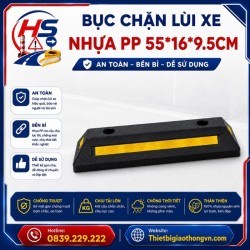Bục chặn lùi bánh xe nhựa PP 55*16*9.5cm | Bảo Hộ Hồng Sơn