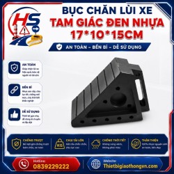 Bục chặn lùi xe tam giác đen nhựa 17*10*15cm | Bảo Hộ Hồng Sơn