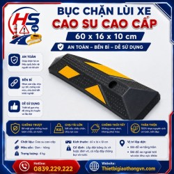 Bục chặn lùi xe cao su cao cấp 60*16*10cm | Bảo Hộ Hồng Sơn