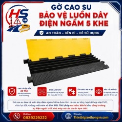 Gờ cao su bảo vệ luồn dây điện ngầm 5 khe | Bảo Hộ Hồng Sơn