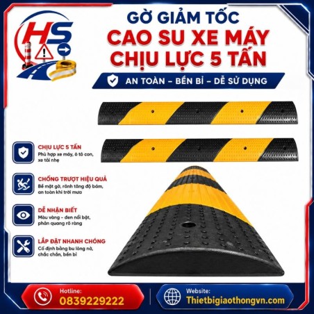 Gờ giảm tốc cao su xe máy chịu lực 5 tấn | Bảo Hộ Hồng Sơn