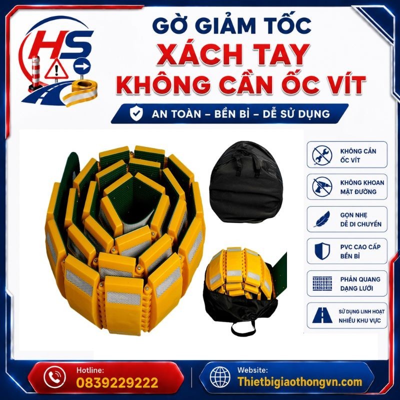 Gờ giảm tốc xách tay không cần ốc vít | Bảo Hộ Hồng Sơn